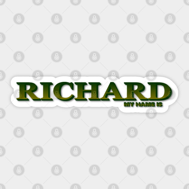 RICHARD. MY NAME IS RICHARD. SAMER BRASIL Sticker by Samer Brasil